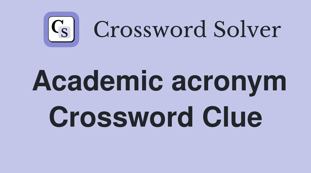 academic period crossword clue 5 letters